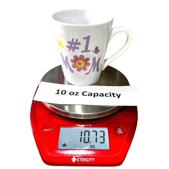 #1 Mom Mug Floral Butterfly White Purple Pink Yellow Coffee Tea Cup  oz - Picture 9 of 10